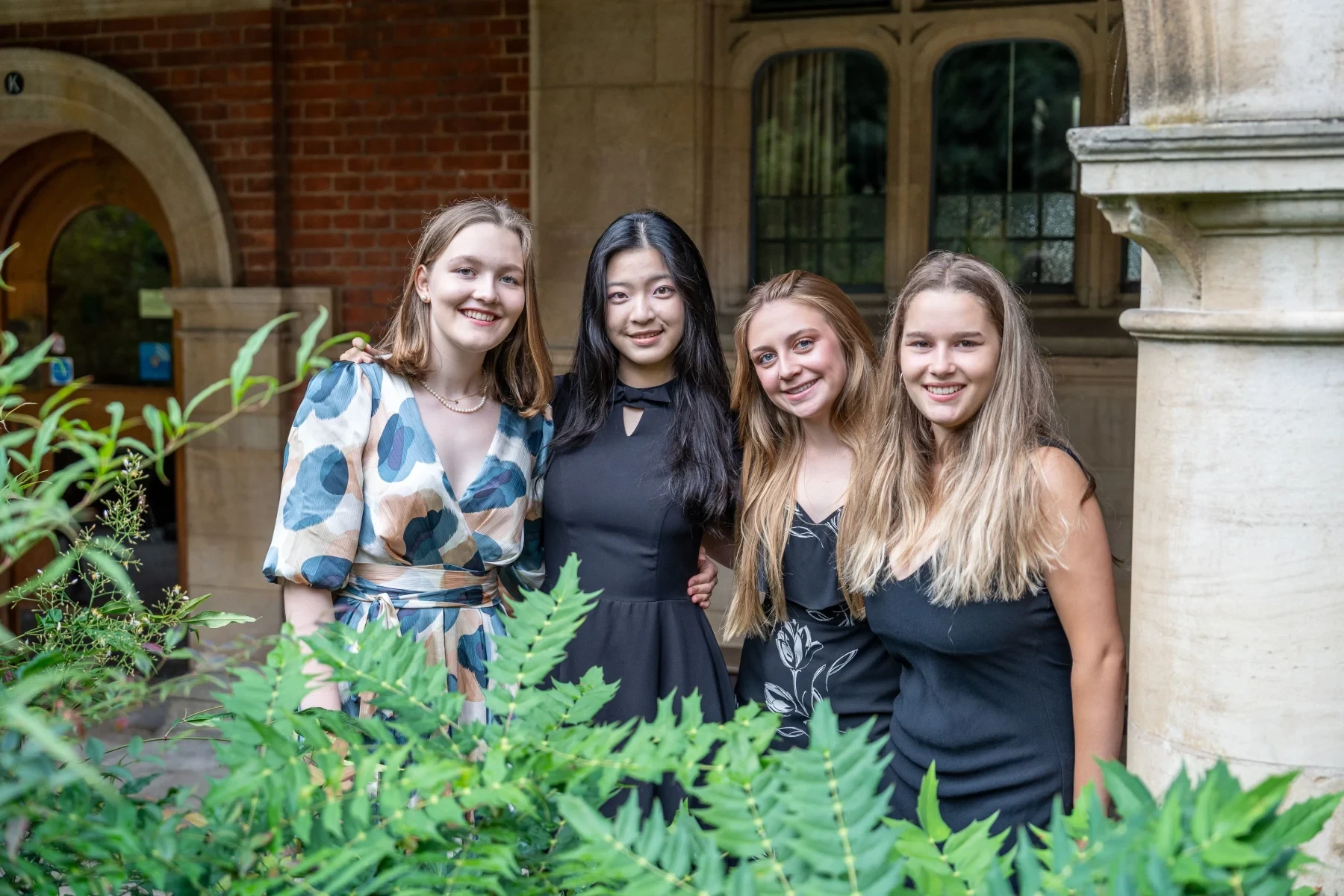 Young adults aged 16-17 at Sidney Sussex College, Cambridge on August 4, 2023