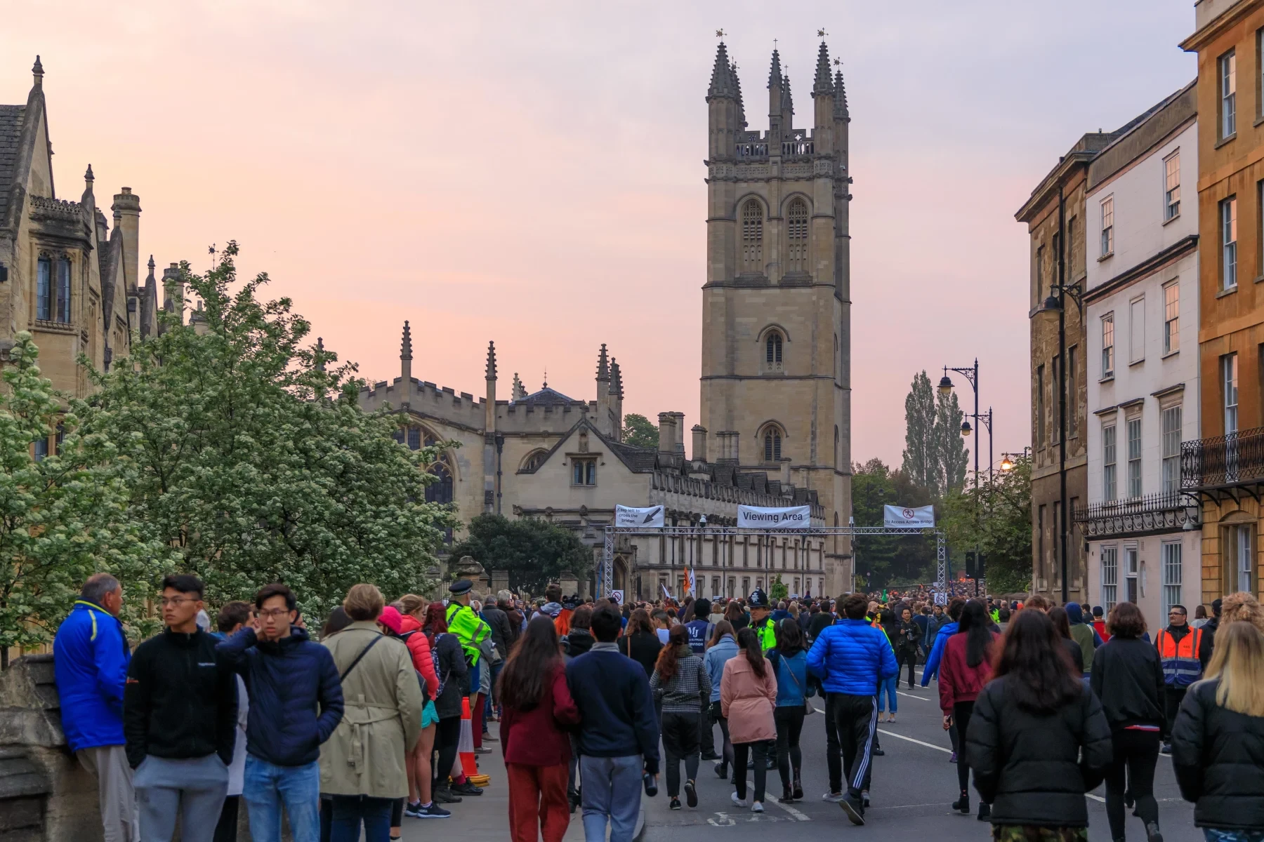 Students participating in May Morning in Oxford