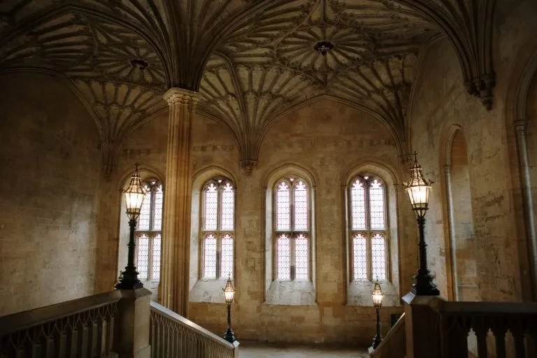 aesthetic view of the windows in a church