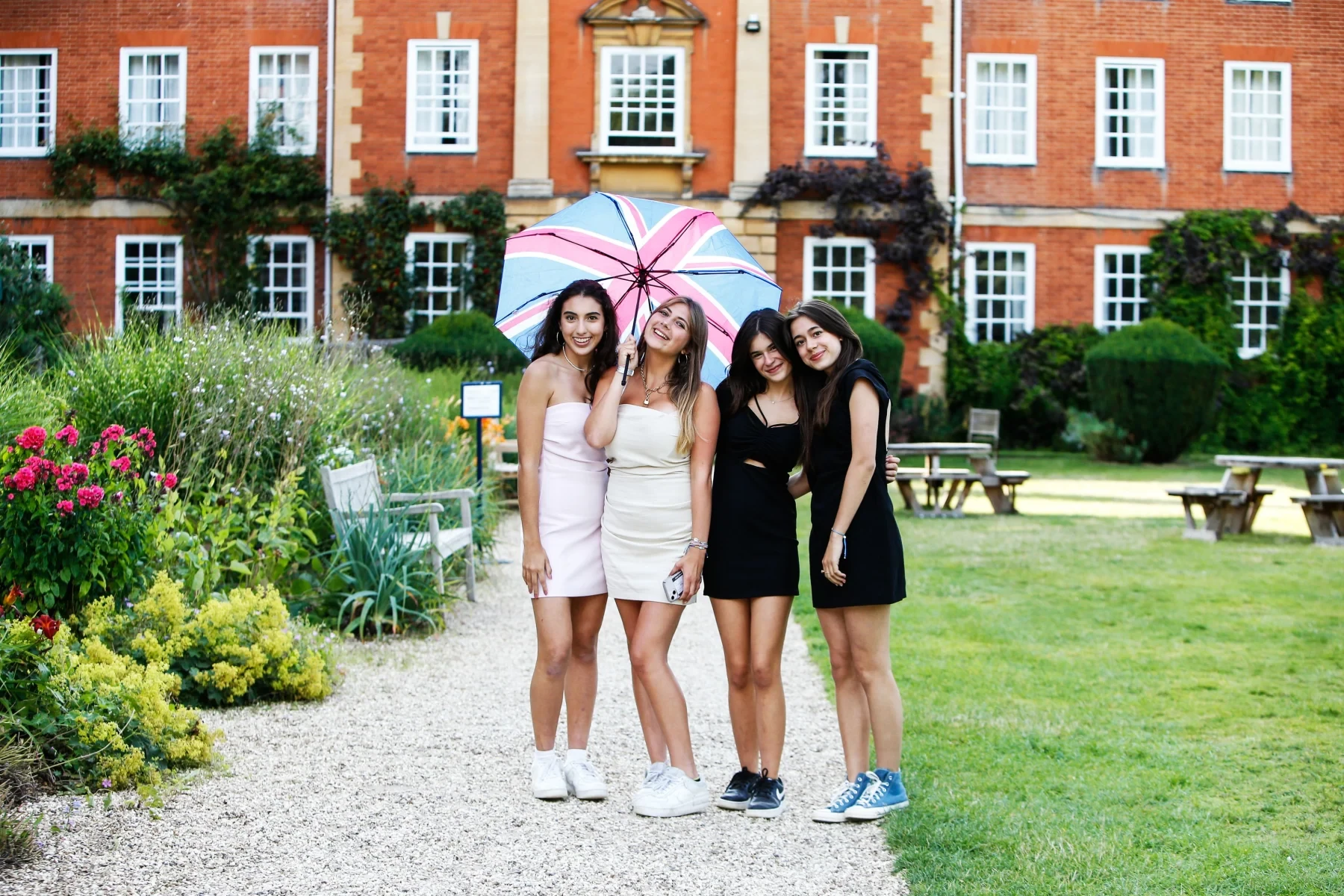 Teenagers aged 13-15 at Lady Margaret Hall, Oxford on July 21, 2023